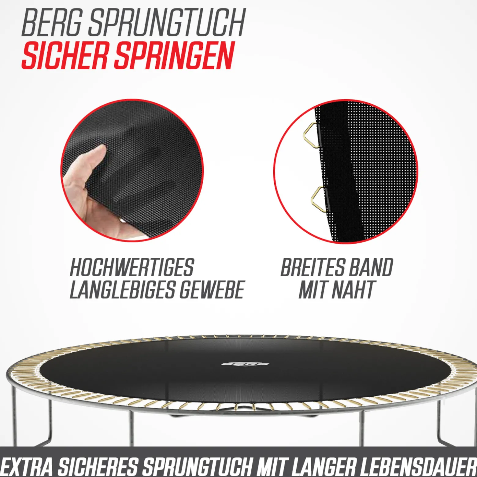 Berg Trampolin Favorit inkl. Sicherheitsnetz Comfort