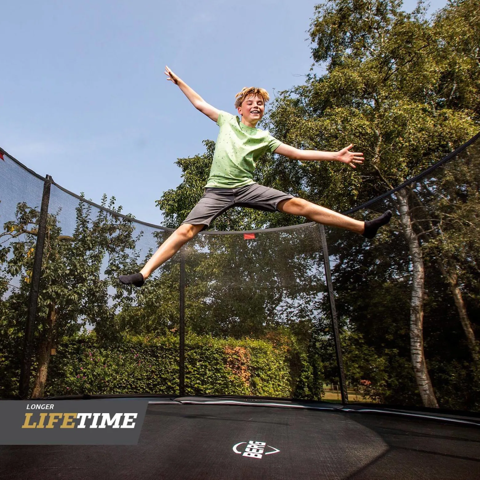 Berg Trampolin Grand Favorit inkl. Sicherheitsnetz Comfort