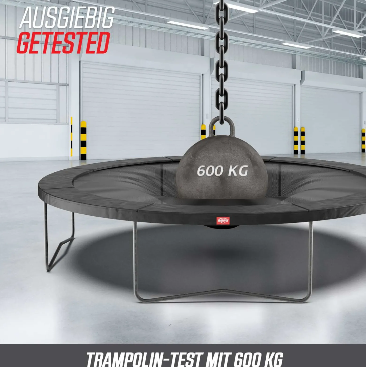 Berg Trampolin InGround Favorit inkl. Sicherheitsnetz Comfort