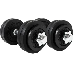 Darwin Hantelbank FB90 und 2 Kurzhanteln 15 kg