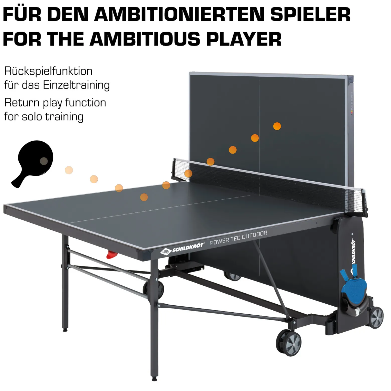 Schildkröt Outdoor Tischtennisplatte PowerTec inkl. Zubehör-Set