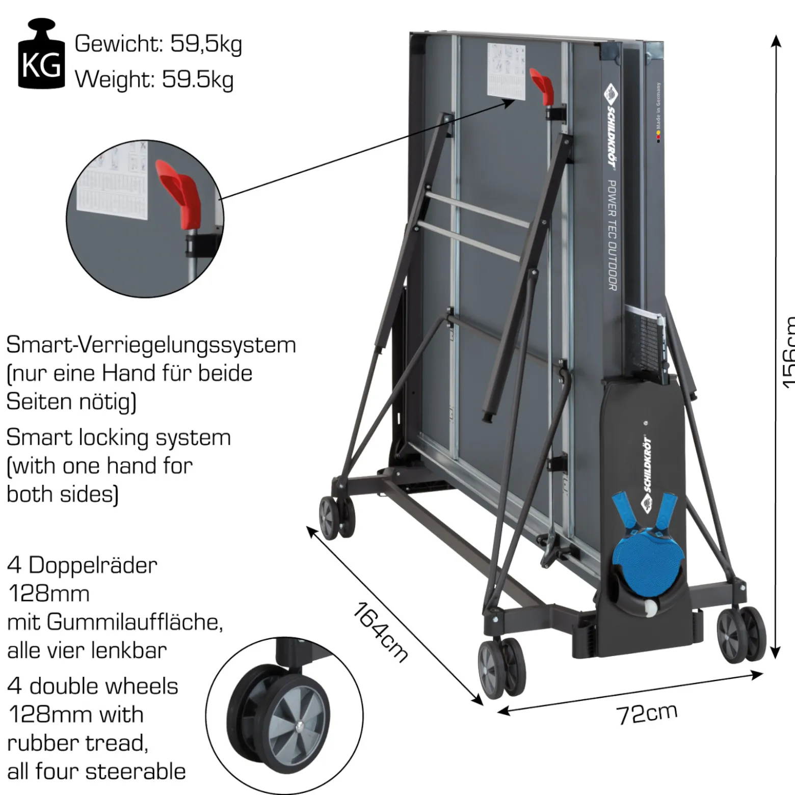Schildkröt Outdoor Tischtennisplatte PowerTec