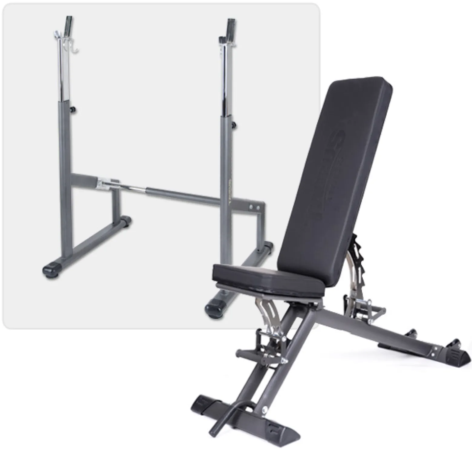 Taurus Hantelbank B900 inkl. Langhantelablage und 75kg Set