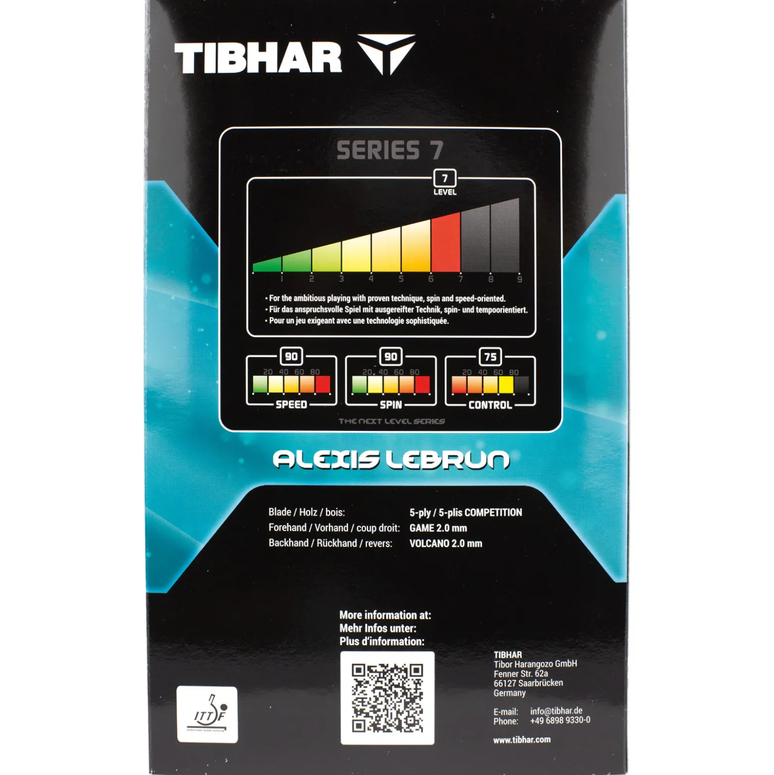Tibhar Tischtennischläger Master Alexis Lebrun